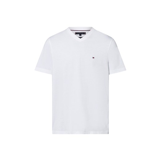 Tommy Hilfiger Koszulka męska Mężczyźni Bawełna biały jednolity ze sklepu vangraaf w kategorii T-shirty męskie - zdjęcie 184156312