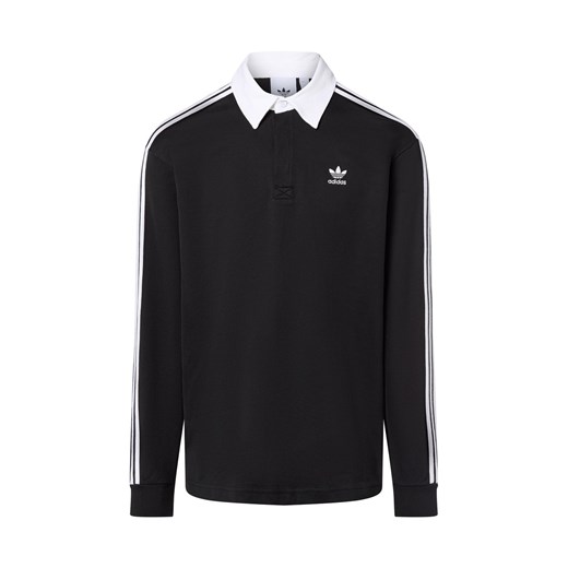 adidas Originals Męska koszulka polo Mężczyźni Bawełna czarny jednolity ze sklepu vangraaf w kategorii T-shirty męskie - zdjęcie 184156341