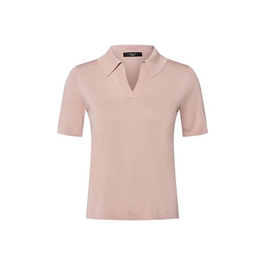 Weekend Max Mara Damska jedwabna koszulka polo - Roncolo Kobiety Jedwab brudny róż jednolity ze sklepu vangraaf w kategorii Bluzki damskie - zdjęcie 184156361
