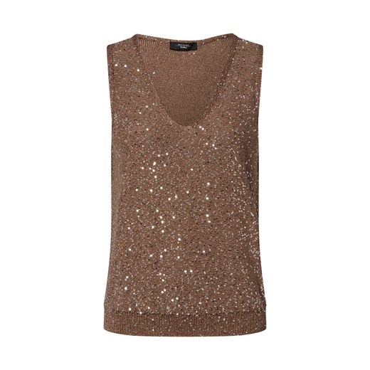 Weekend Max Mara Damski top z dzianiny - Acaici Kobiety drobna dzianina wielbłądzi jednolity ze sklepu vangraaf w kategorii Bluzki damskie - zdjęcie 184156362