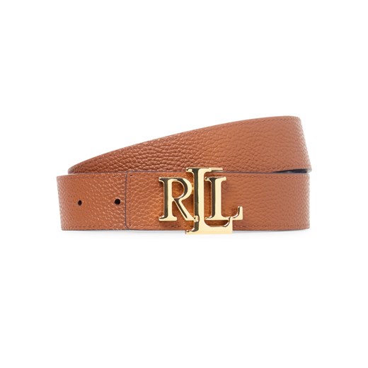 Lauren Ralph Lauren Damski dwustronny pasek skórzany Kobiety skóra koniakowy jednolity ze sklepu vangraaf w kategorii Paski damskie - zdjęcie 184156392