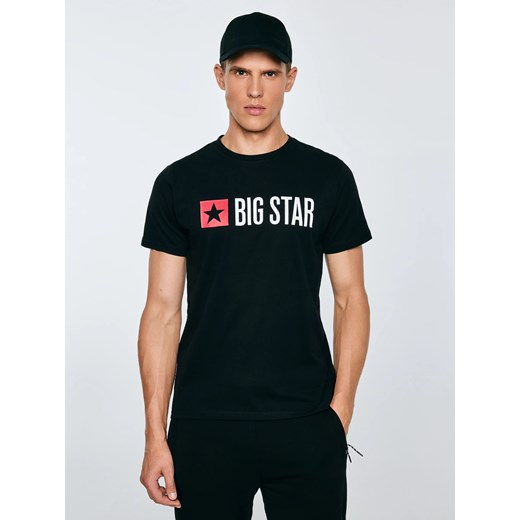 Koszulka męska z logo BIG STAR czarna Quado 906 ze sklepu Big Star w kategorii T-shirty męskie - zdjęcie 184156522