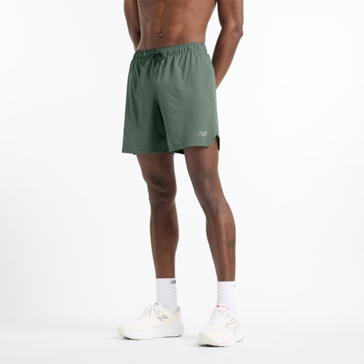 Spodenki męskie New Balance MS41283DKJ – zielone ze sklepu New Balance Poland w kategorii Spodenki męskie - zdjęcie 184157474