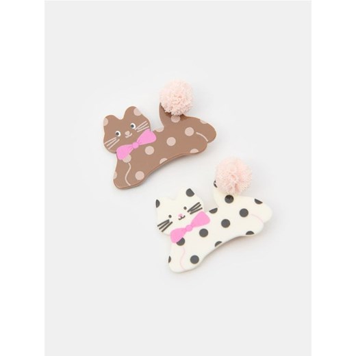Sinsay - Spinki do włosów z motywem kota 2 pack - wielobarwny ze sklepu Sinsay w kategorii Ozdoby do włosów dziewczęce - zdjęcie 184158032