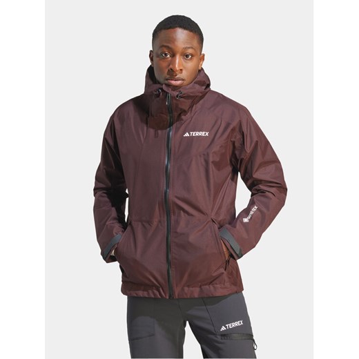 adidas Kurtka outdoor Terrex Xperior GORE-TEX Paclite Rain IB4260 Brązowy Regular Fit ze sklepu MODIVO w kategorii Kurtki męskie - zdjęcie 184158411