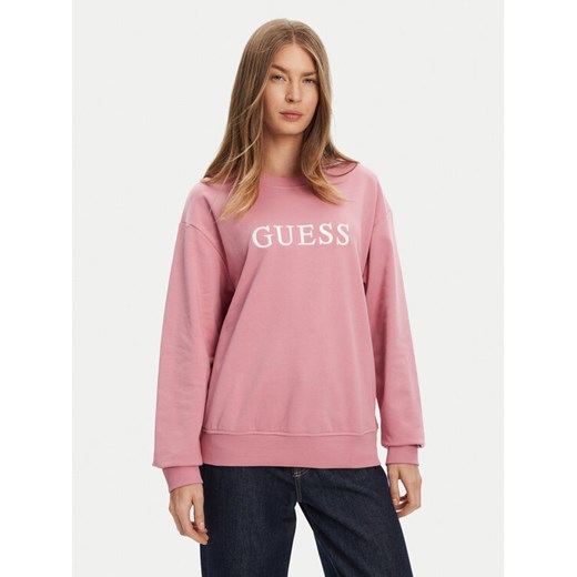 Guess Bluza O5RQ03 KCO31 Różowy Regular Fit ze sklepu MODIVO w kategorii Bluzy damskie - zdjęcie 184158414