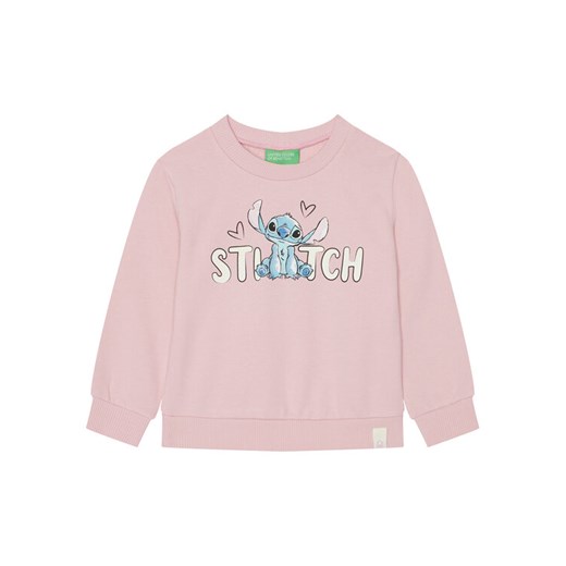United Colors Of Benetton Bluza 3PQMG10HP Różowy Regular Fit ze sklepu MODIVO w kategorii Bluzy dziewczęce - zdjęcie 184158421