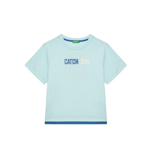 United Colors Of Benetton T-Shirt 3SLUG10JF Niebieski Regular Fit ze sklepu MODIVO w kategorii T-shirty chłopięce - zdjęcie 184158500