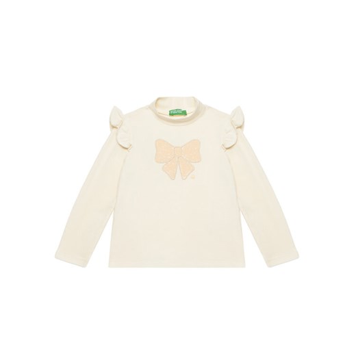 United Colors Of Benetton Bluzka 3Q8DG10GG Écru Regular Fit ze sklepu MODIVO w kategorii Bluzki dziewczęce - zdjęcie 184158511