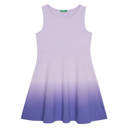 United Colors Of Benetton Sukienka letnia 3NPDCV011 Fioletowy Regular Fit ze sklepu MODIVO w kategorii Sukienki dziewczęce - zdjęcie 184158564