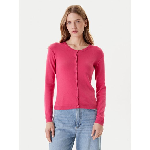 United Colors Of Benetton Kardigan 1091D5558 Różowy Regular Fit ze sklepu MODIVO w kategorii Swetry damskie - zdjęcie 184158580