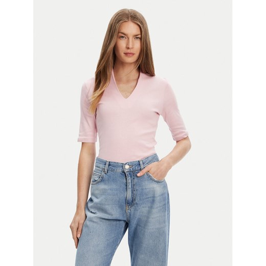 United Colors Of Benetton Bluzka 3GA2D400U Różowy Slim Fit ze sklepu MODIVO w kategorii Bluzki damskie - zdjęcie 184158584