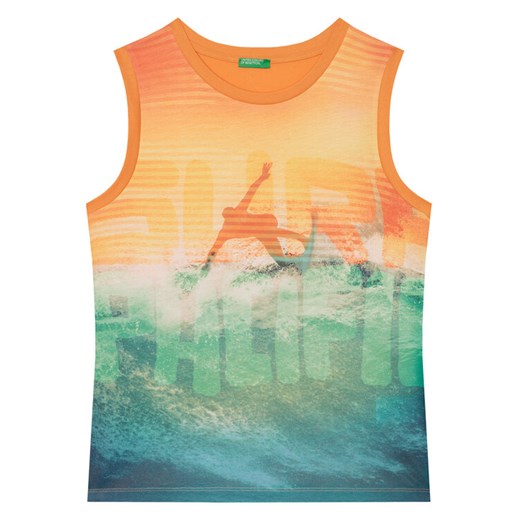 United Colors Of Benetton Tank top 3RD0CH020 Pomarańczowy Regular Fit ze sklepu MODIVO w kategorii T-shirty chłopięce - zdjęcie 184158622