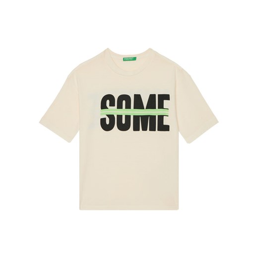United Colors Of Benetton T-Shirt 3PCMC10N7 Écru Regular Fit ze sklepu MODIVO w kategorii T-shirty chłopięce - zdjęcie 184158623