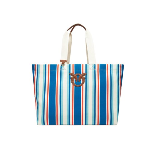 PINKO Torebka Shopping Bag Extra PE 25 PLTT 104754 A2G5 Niebieski ze sklepu MODIVO w kategorii Torby Shopper bag - zdjęcie 184158662