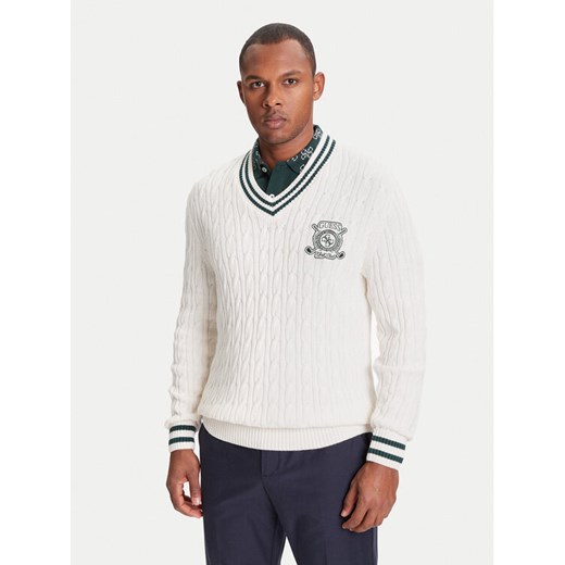Guess Sweter M5YR12 Z30W1 Écru Regular Fit ze sklepu MODIVO w kategorii Swetry męskie - zdjęcie 184158674