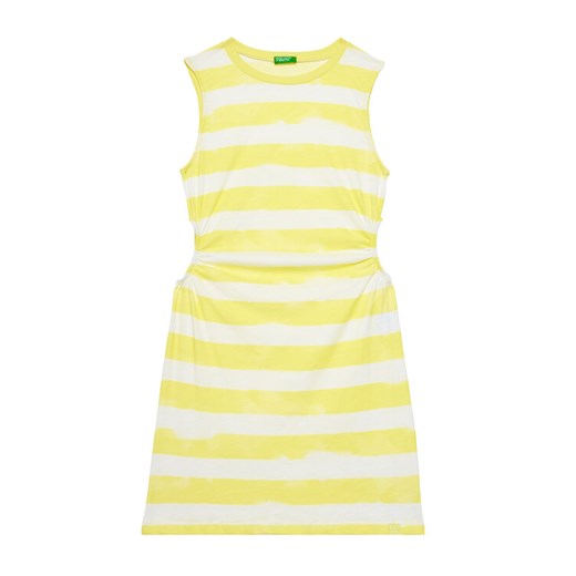 United Colors Of Benetton Sukienka letnia 3SL3CV013 Żółty Regular Fit ze sklepu MODIVO w kategorii Sukienki dziewczęce - zdjęcie 184158694