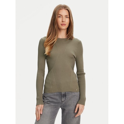 Guess Sweter W5YR08 Z0040 Zielony Regular Fit ze sklepu MODIVO w kategorii Swetry damskie - zdjęcie 184158702