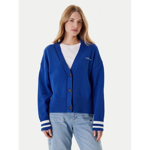 Sweter damski Guess z dekoltem w serek jesienny