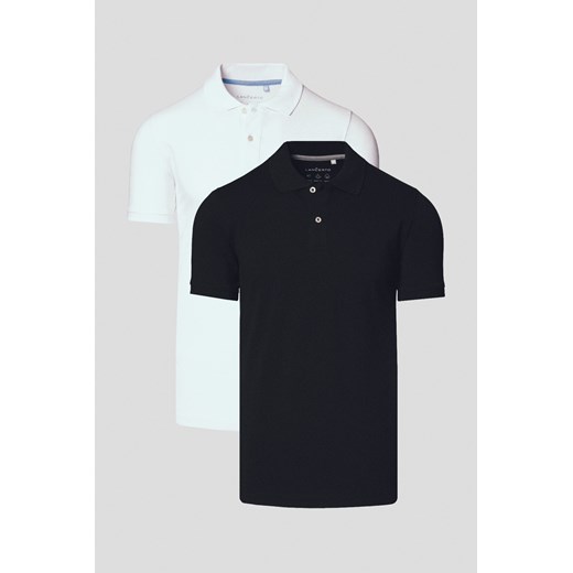 Zestaw 2 Koszulek Polo Bawełnianych Cassian ze sklepu Lancerto S.A. w kategorii T-shirty męskie - zdjęcie 184159891