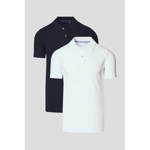 Zestaw 2 Koszulek Polo Bawełnianych Cassian ze sklepu Lancerto S.A. w kategorii T-shirty męskie - zdjęcie 184159893
