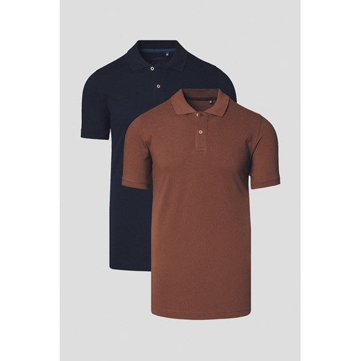 Zestaw 2 Koszulek Polo Bawełnianych Cassian ze sklepu Lancerto S.A. w kategorii T-shirty męskie - zdjęcie 184159894