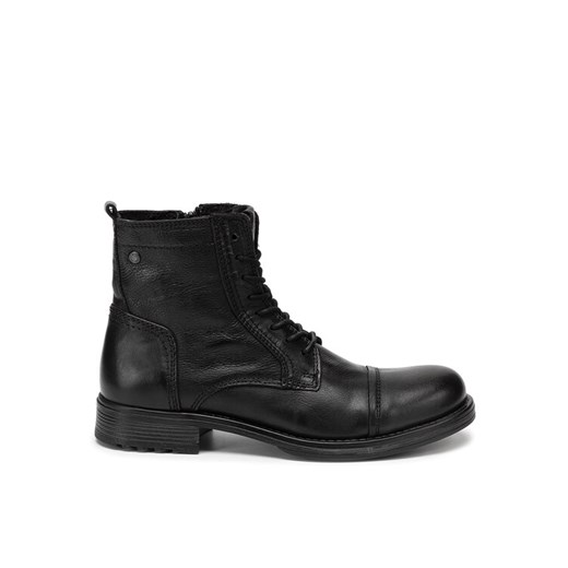 Kozaki Jack&Jones Russel Leather 12155999 Czarny ze sklepu eobuwie.pl w kategorii Buty zimowe męskie - zdjęcie 184162533