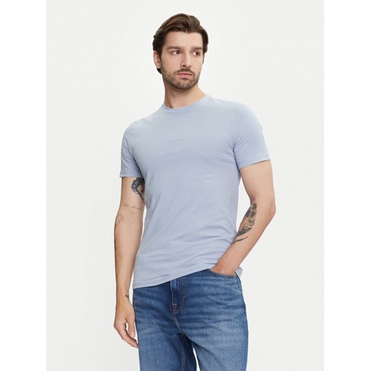 Guess T-Shirt M2YI72 I3Z14 Błękitny Slim Fit ze sklepu MODIVO w kategorii T-shirty męskie - zdjęcie 184162871