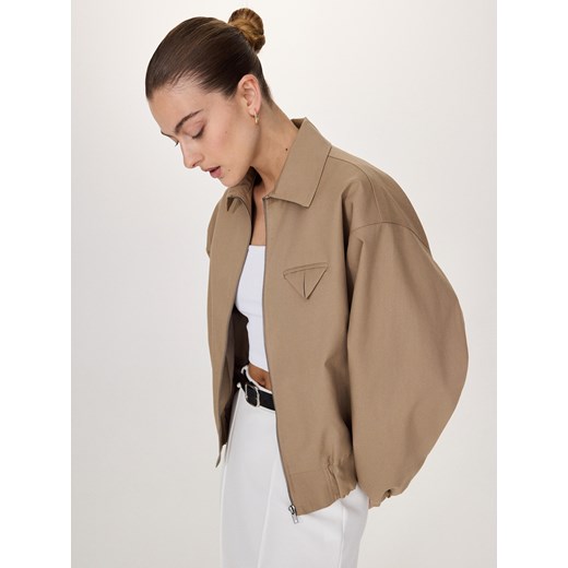 Reserved - Kurtka oversize z kołnierzykiem - beżowy Reserved XL Reserved okazyjna cena