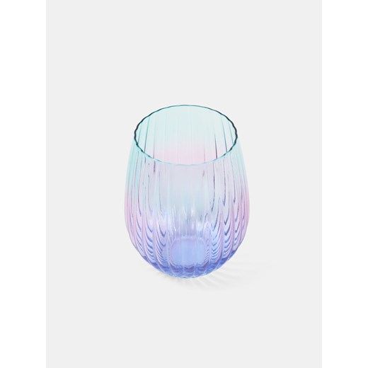 Sinsay - Szklanka z kolorowego szkła z efektem ombre - błękitny Sinsay One Size Sinsay