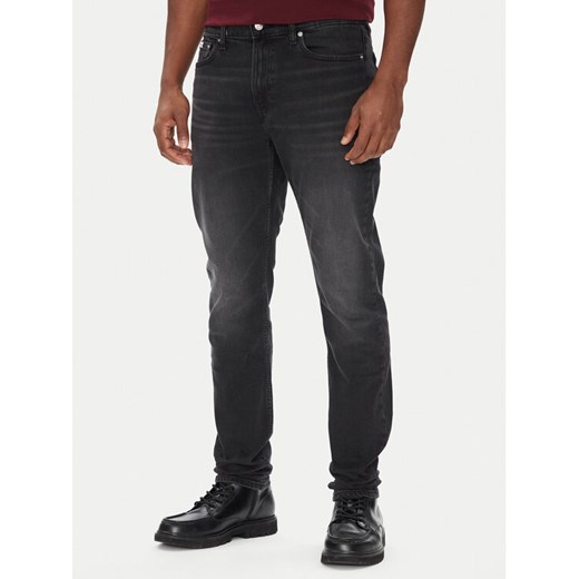 Calvin Klein Jeans Jeansy LV04RB754G Czarny Slim Fit ze sklepu MODIVO w kategorii Jeansy męskie - zdjęcie 184164992