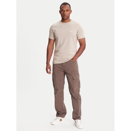 Guess T-Shirt M4GI70 KC9X0 Beżowy Slim Fit ze sklepu MODIVO w kategorii T-shirty męskie - zdjęcie 184165020