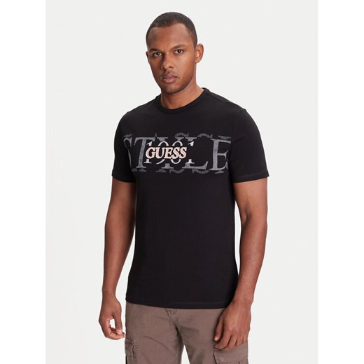 Guess T-Shirt M5YI14 I3Z14 Czarny Regular Fit ze sklepu MODIVO w kategorii T-shirty męskie - zdjęcie 184165031