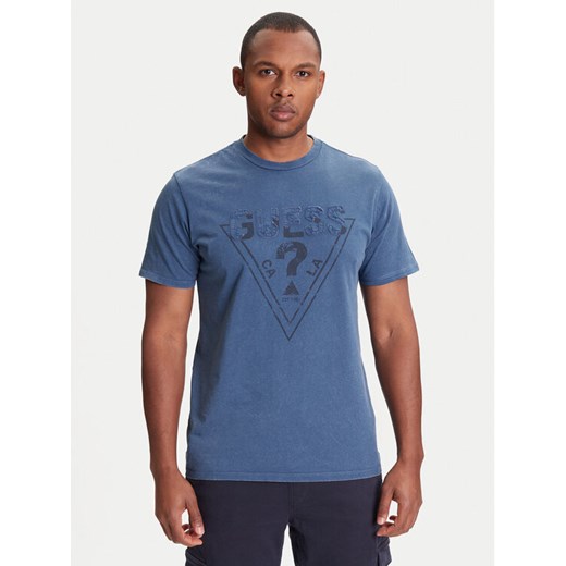 Guess T-Shirt M5YI42 KBW41 Granatowy Regular Fit ze sklepu MODIVO w kategorii T-shirty męskie - zdjęcie 184165033