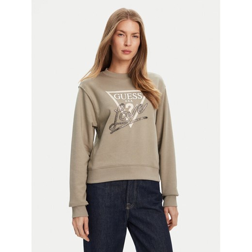 Guess Bluza W5YQ06 KB681 Zielony Regular Fit ze sklepu MODIVO w kategorii Bluzy damskie - zdjęcie 184165054