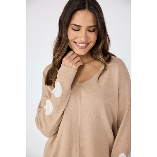 Sweter damski Lieblingsstück z dekoltem w serek casualowy 