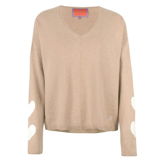 Sweter damski Lieblingsstück casualowy z dekoltem w serek 