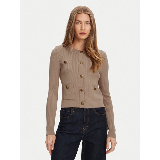 Guess Kardigan W5YR09 Z0130 Beżowy Regular Fit ze sklepu MODIVO w kategorii Swetry damskie - zdjęcie 184167500