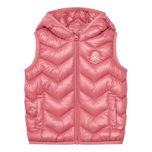 United Colors Of Benetton Kamizelka 21INGJ00H Różowy Regular Fit ze sklepu MODIVO w kategorii Kamizelki dziewczęce - zdjęcie 184167502