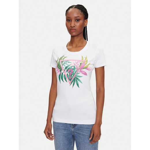 Guess T-Shirt 172941 Biały Classic Fit ze sklepu MODIVO w kategorii Bluzki damskie - zdjęcie 184167503