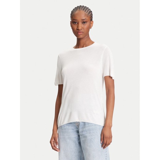 Calvin Klein Sweter LV044A307G Écru Regular Fit ze sklepu MODIVO w kategorii Swetry damskie - zdjęcie 184167530