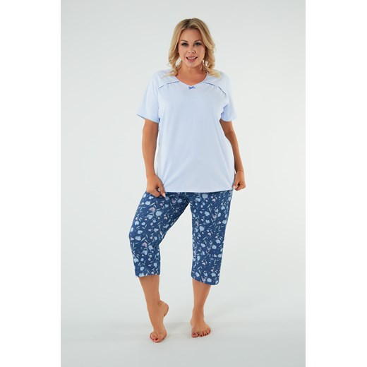 Agalia piżama damska krótki rękaw, 3/4 spodnie Italian Fashion XXXXL okazja italianfashion