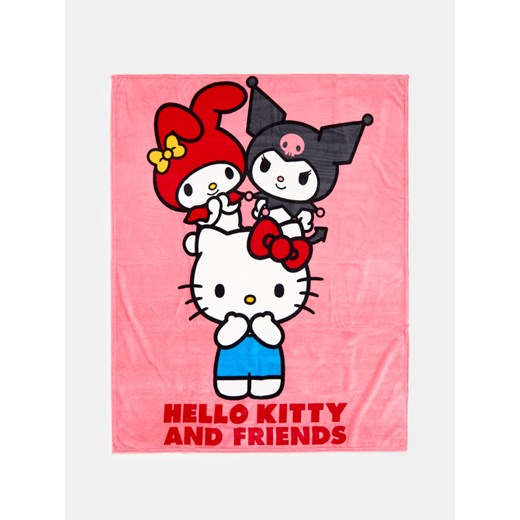 Sinsay - Koc z nadrukiem Hello Kitty - różowy Sinsay One Size Sinsay