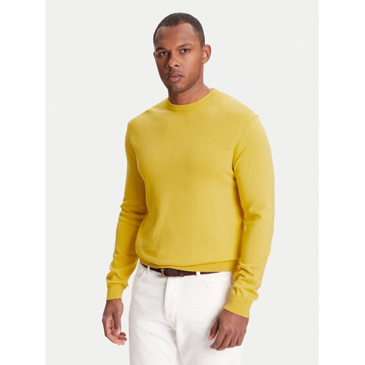 United Colors Of Benetton Sweter 1098U1I76 Żółty Regular Fit ze sklepu MODIVO w kategorii Swetry męskie - zdjęcie 184169673