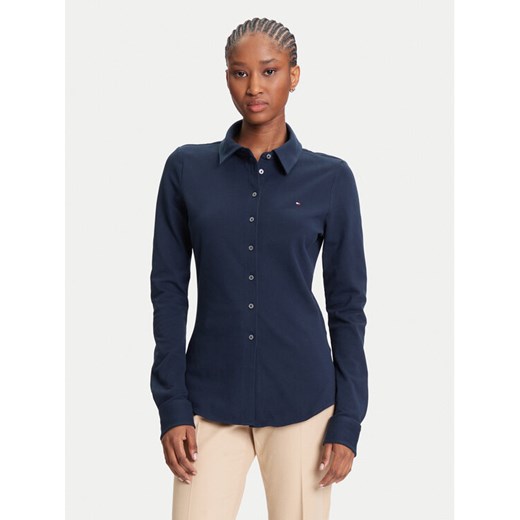 Tommy Hilfiger Koszula 1985 WW0WW43528 Granatowy Slim Fit ze sklepu MODIVO w kategorii Koszule damskie - zdjęcie 184169683