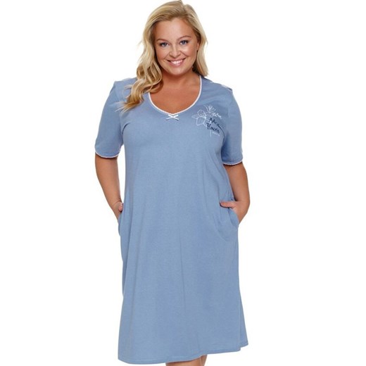 Doctor Nap koszula nocna plus size TB.7263.SKY_BLUE, Kolor niebieski, Rozmiar L, Doctor Nap ze sklepu Primodo w kategorii Koszule nocne - zdjęcie 184169964