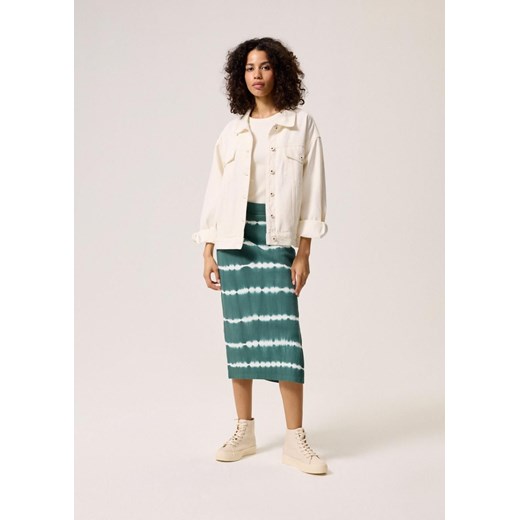 Dopasowana spódnice z dzianiny prążkowanej z efektem tie dye Diverse XS Diverse