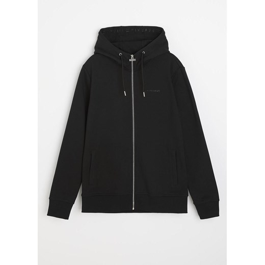 Zapinana na zamek bluza z kapturem z dekoracyjną taśmą ze sklepu Diverse w kategorii Bluzy męskie - zdjęcie 184173633