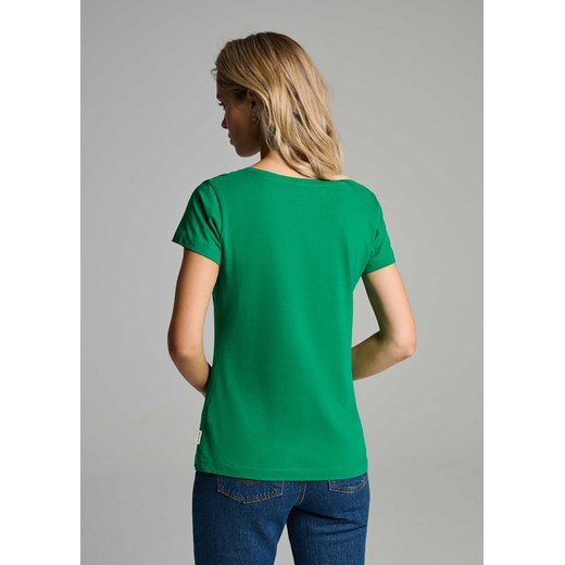 Dopasowany T-shirt z dekoltem w serek Diverse S Diverse