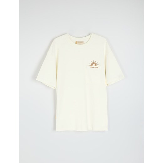 Biały t-shirt męski Coalition z krótkimi rękawami